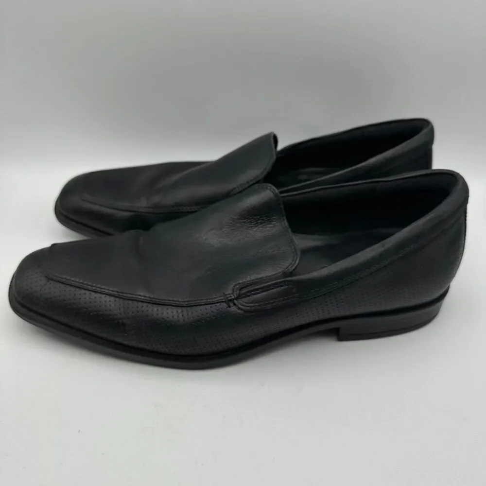 Ecco Men's‎ Black Leather Slip-On Dress Loafers Business Shoes Size 43 US 9-9.5